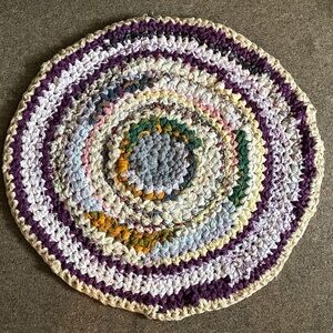 Hand Crafted Multicolor Round Door Mat